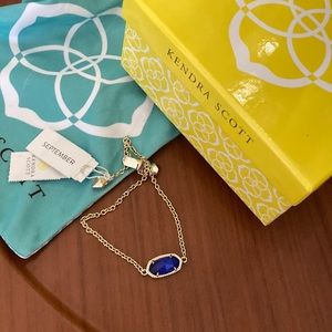NWT Kendra Scott ELAINA adjustable chain bracelet- September birthstone inspired